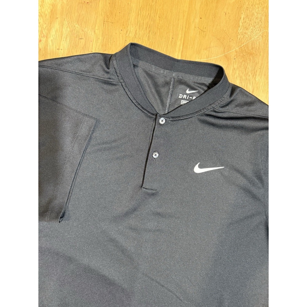 Nike Dri-FIT Victory Blade Collar Golf Polo Shirt Mens Large Black BV6235-010